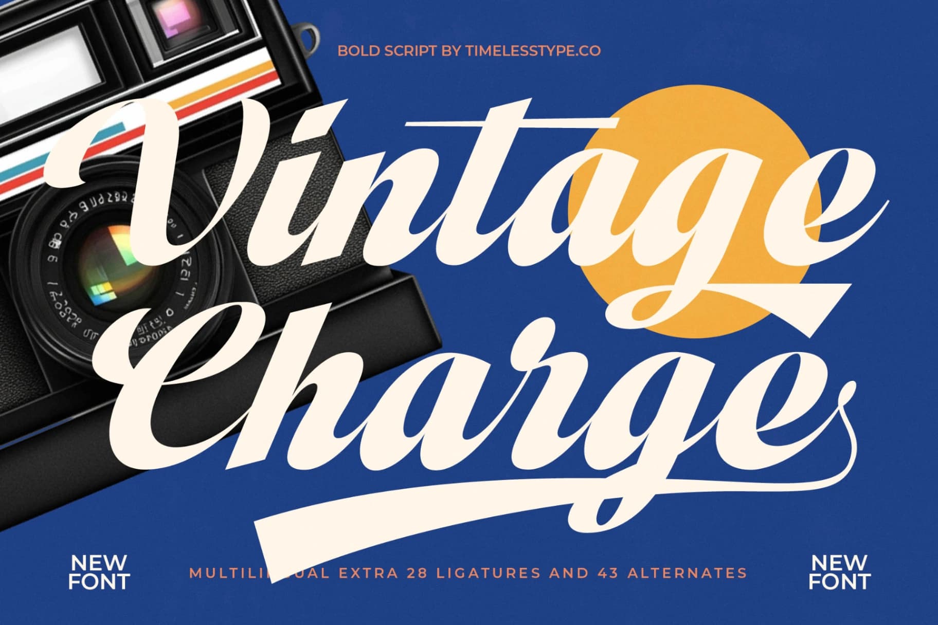 Preview of Vintage Charge - Bold Script Font font