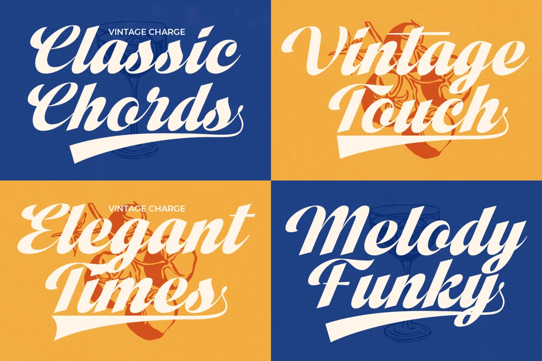 Preview 13 for Vintage Charge - Bold Script Font