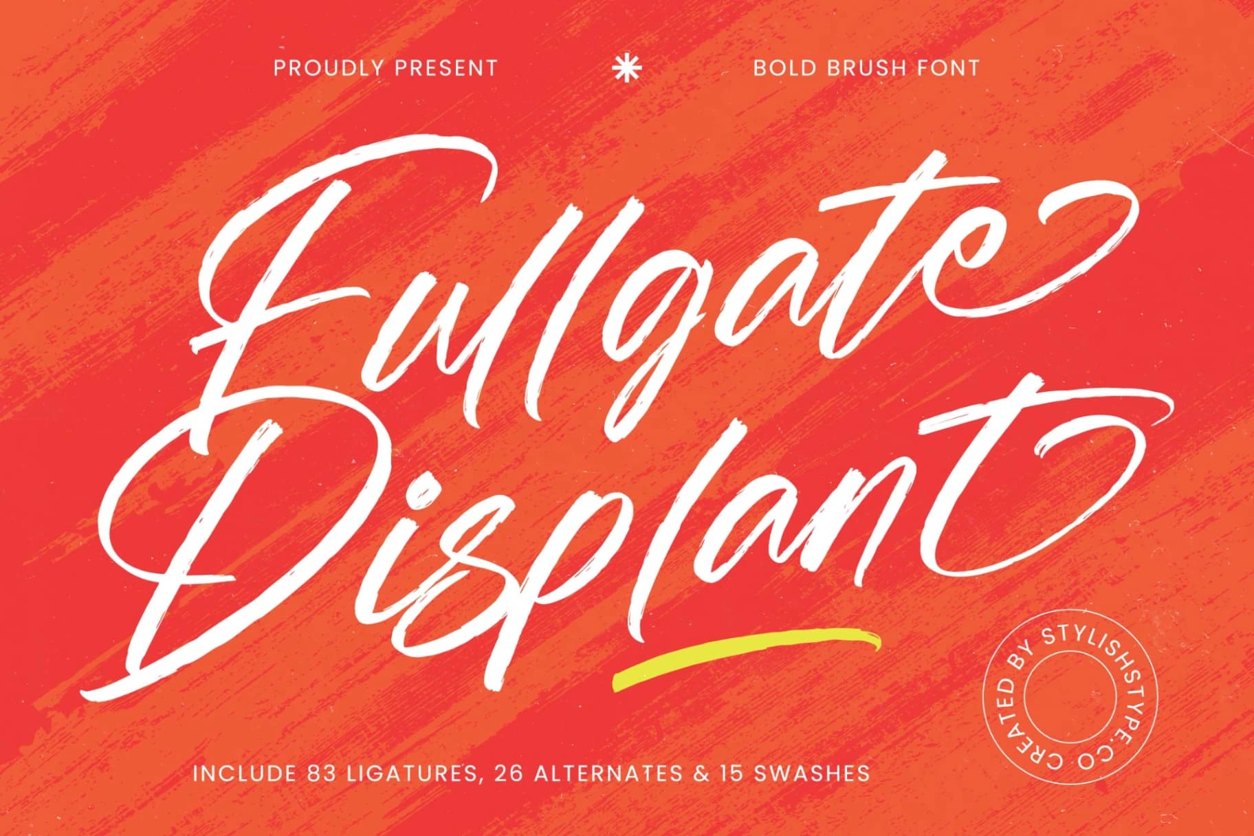 Preview of Fullgate Displant - Bold Brush Font font
