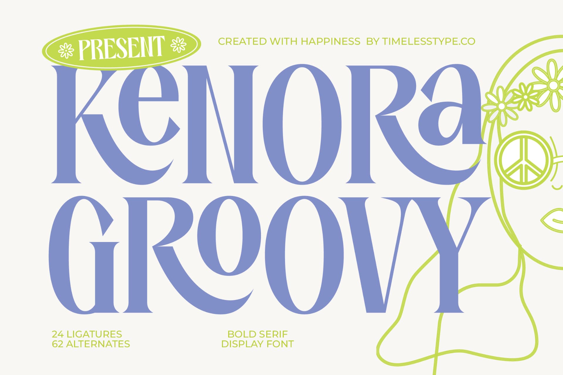 Preview 1 for Kenora Groovy - Bold Serif Display Font