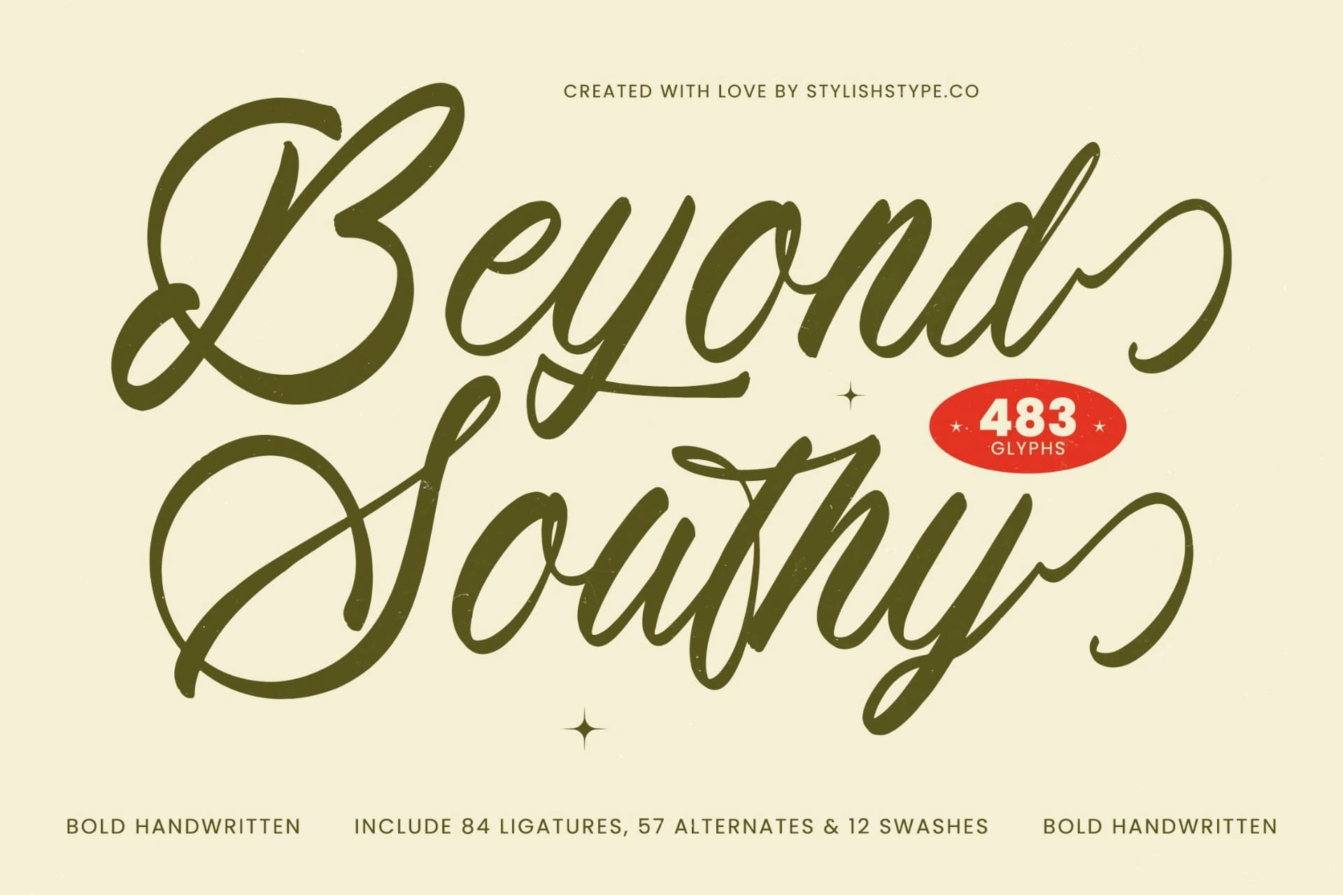 Preview of Beyond Southy - Bold Handwritten Font font