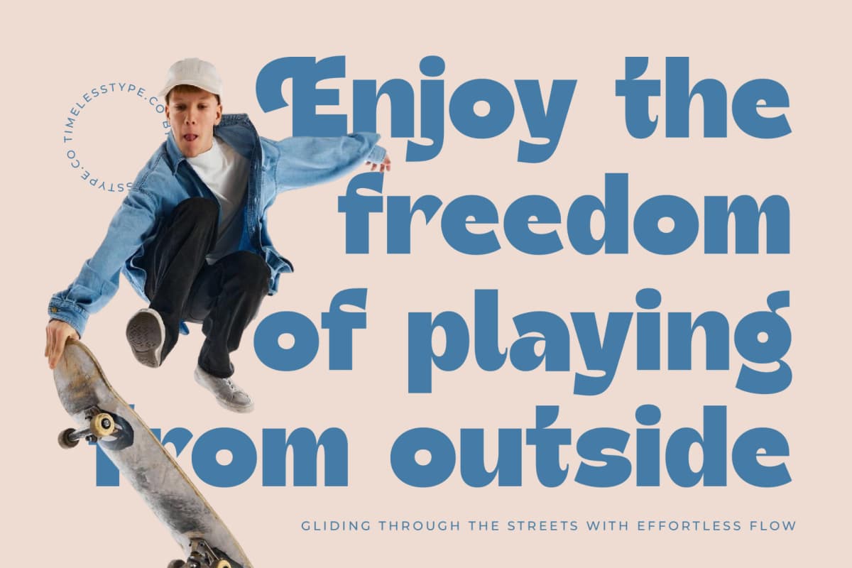 Theleo Blues - Bold Sans Display Font font preview 4