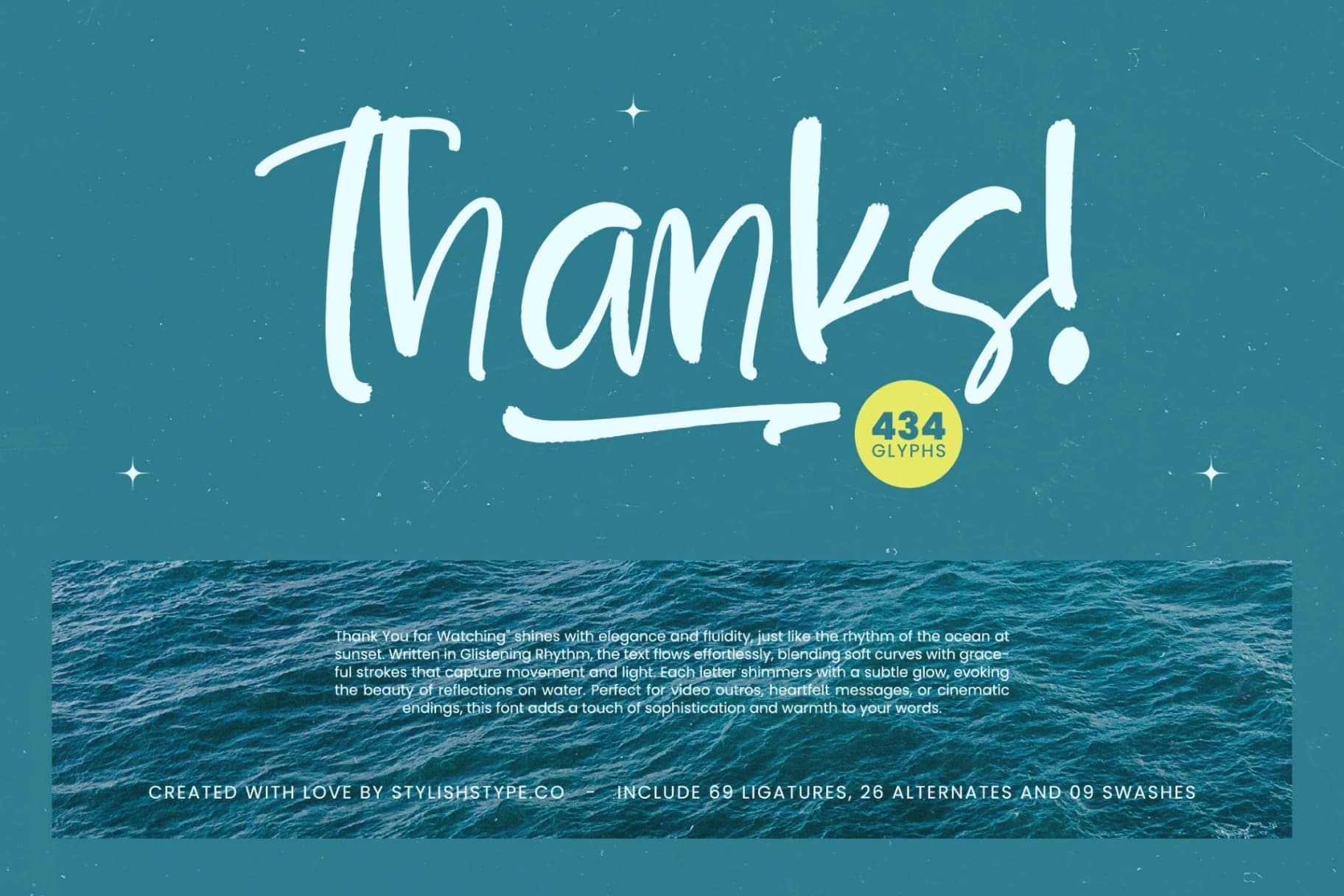 Preview 20 for Glistening Rhythm - Bold Handwritten Font