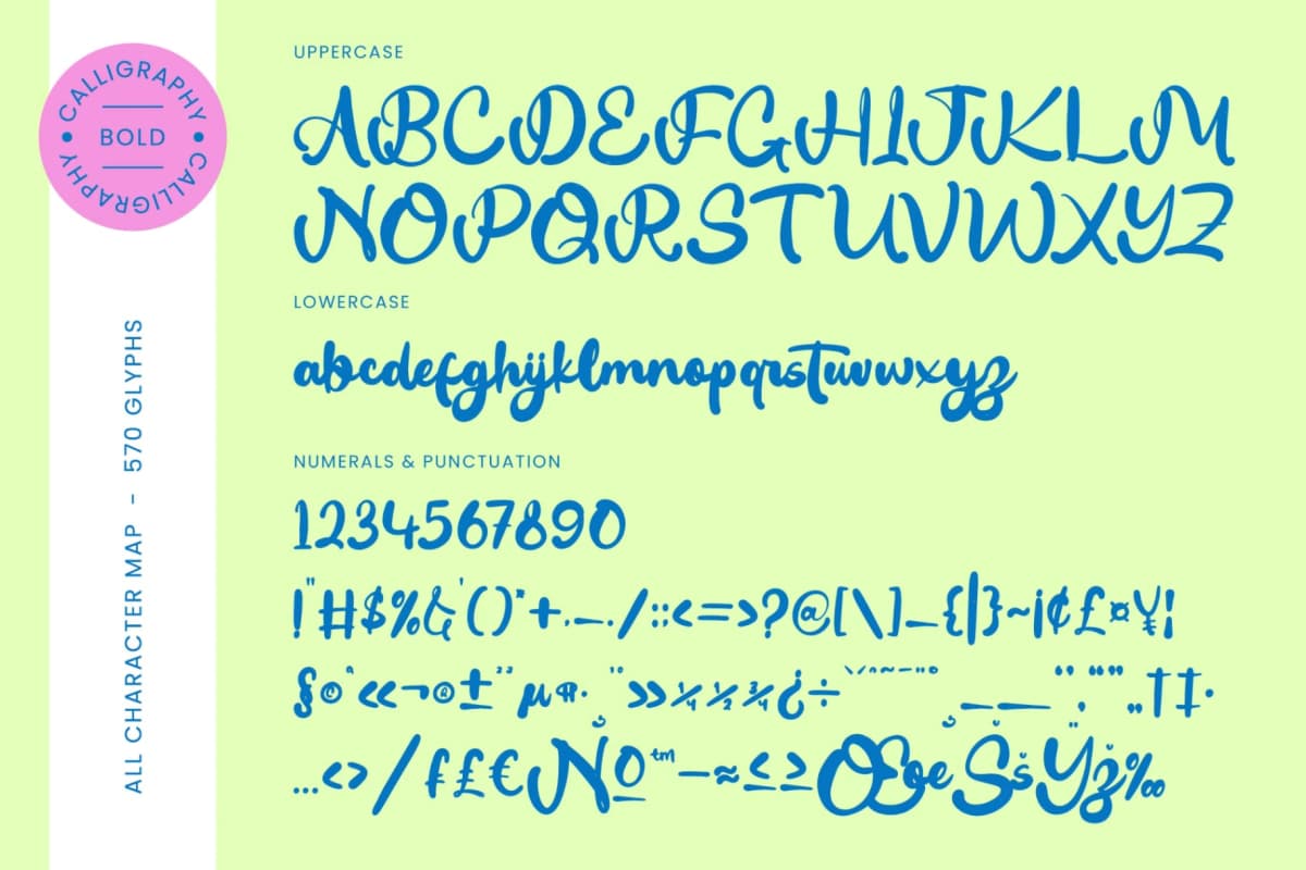 Create Paint - Bold Calligraphy Font font preview 18