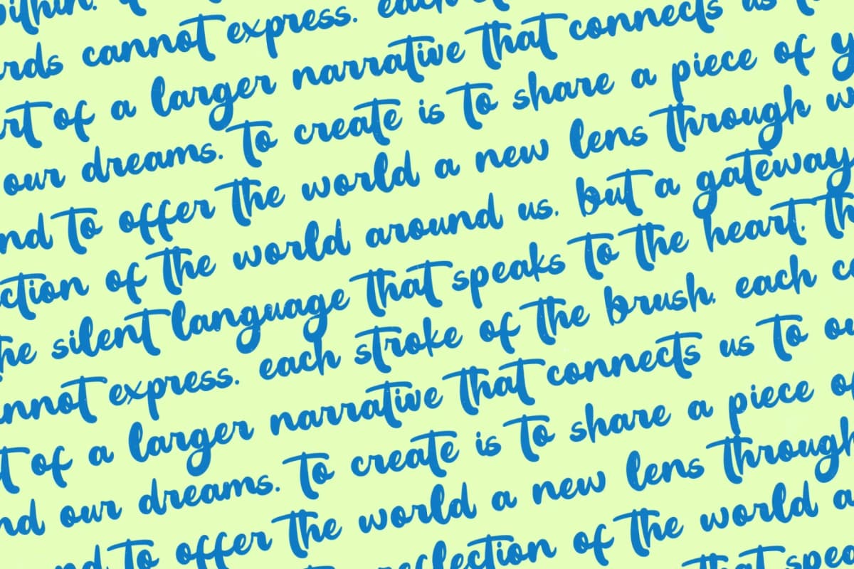 Create Paint - Bold Calligraphy Font font preview 13