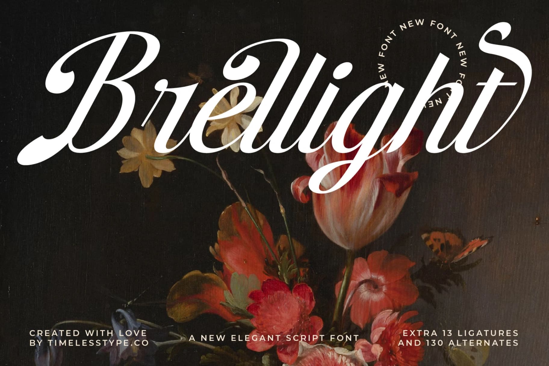 Preview of Brellight - New Elegant Script Font font