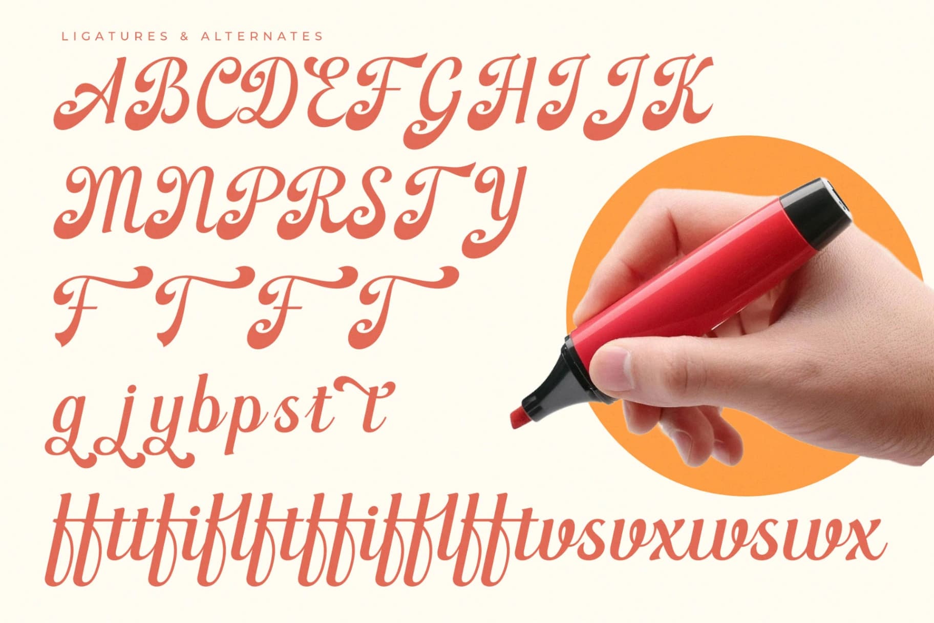 Preview 19 for Nightalls Delight - Modern Bold Script Font