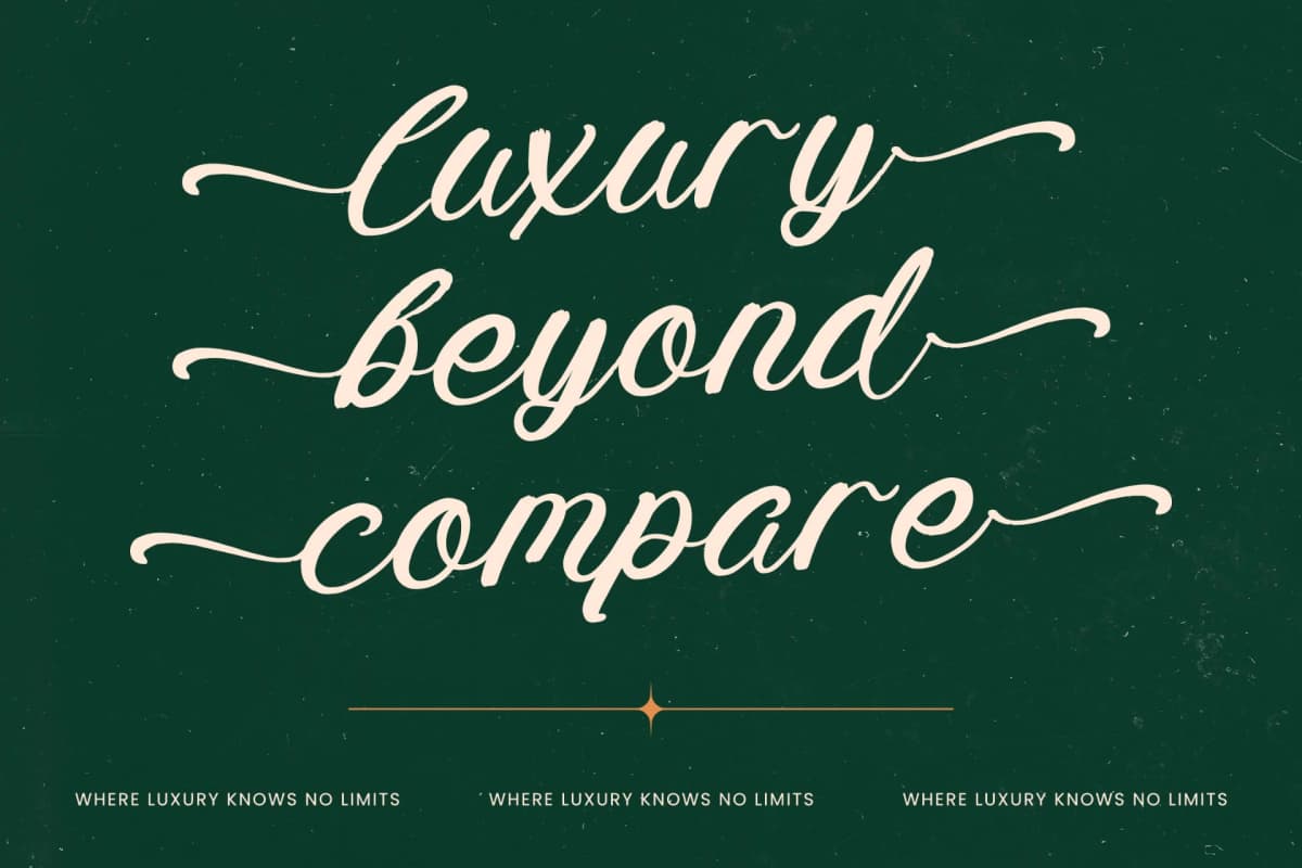 Radiate Yethina - Modern Script Font font preview 9