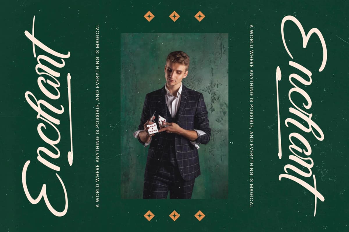Radiate Yethina - Modern Script Font font preview 13