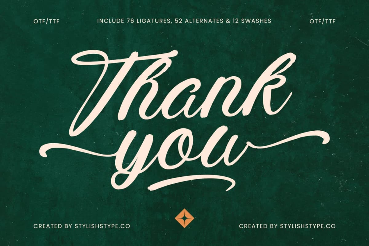 Radiate Yethina - Modern Script Font font preview 20
