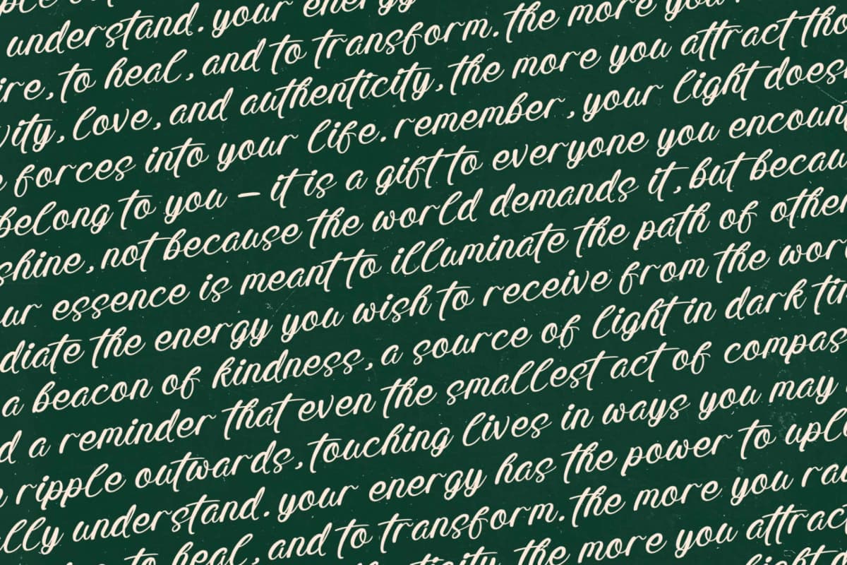 Radiate Yethina - Modern Script Font font preview 17