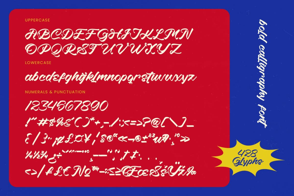 Shading Flash - Bold Calligraphy Font font preview 18