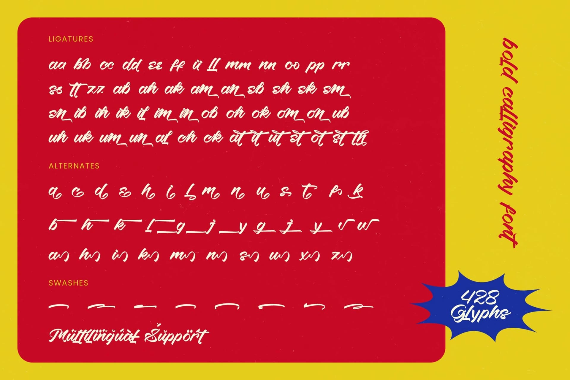 Preview 19 for Shading Flash - Bold Calligraphy Font