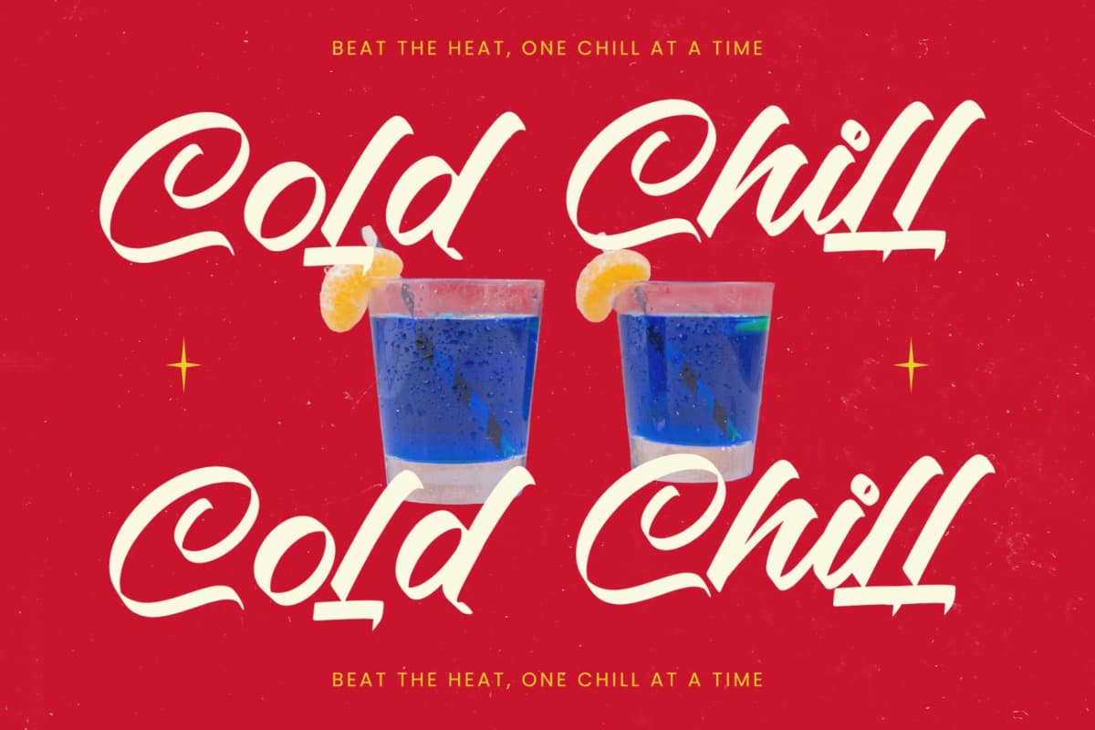 Shading Flash - Bold Calligraphy Font font preview 15