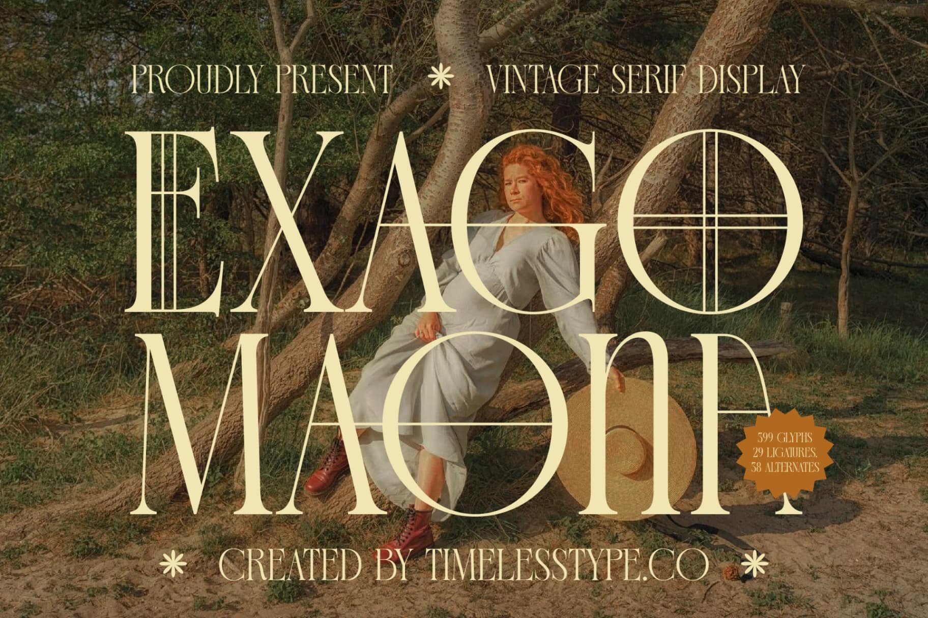 Preview of Exago Maona - Vintage Serif Display font