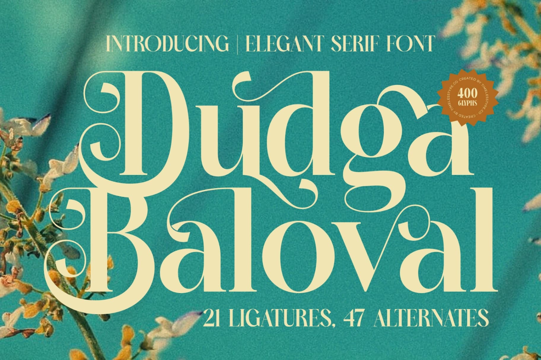 Preview of Dudga Baloval - Elegant Serif Font font