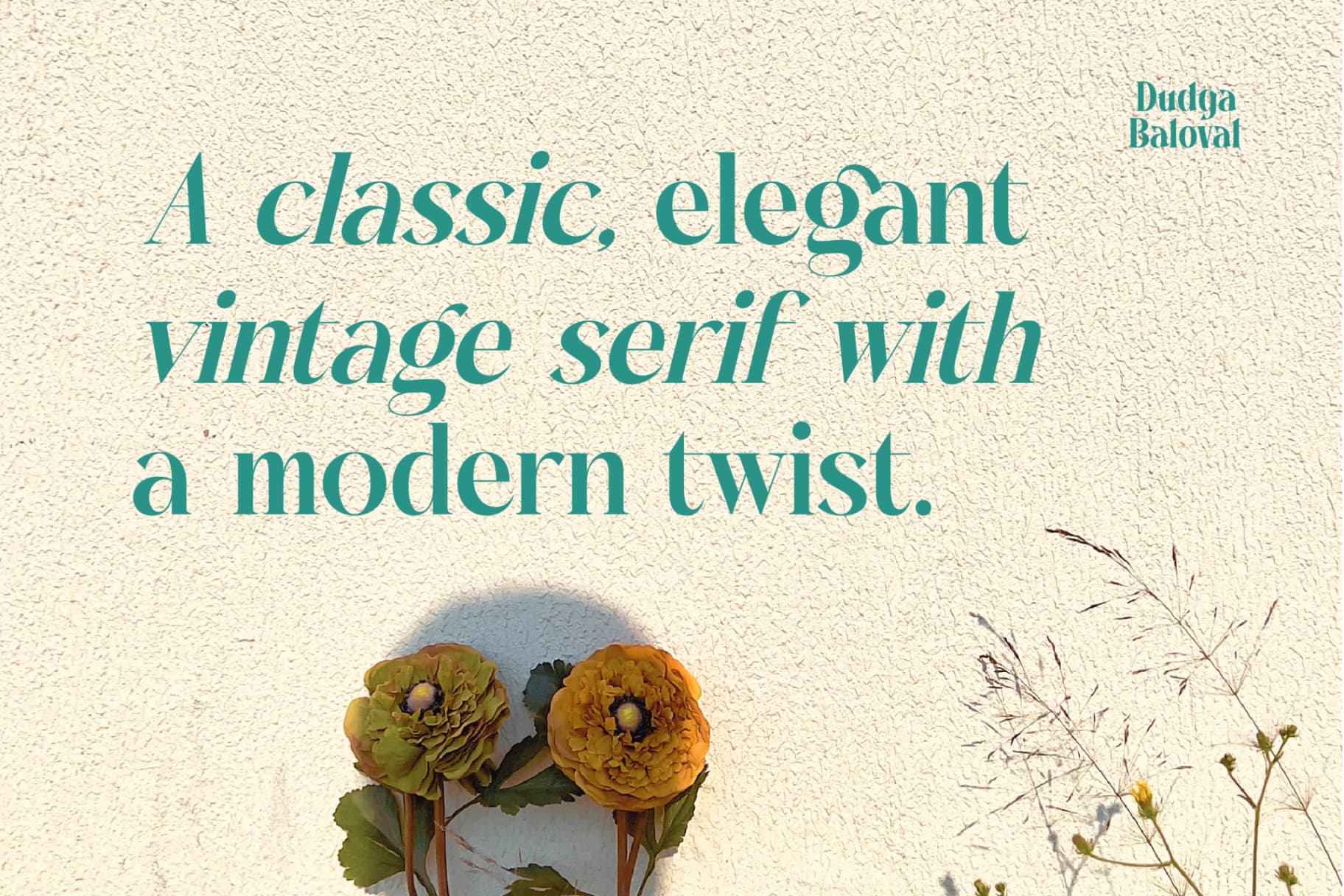 Preview 4 for Dudga Baloval - Elegant Serif Font