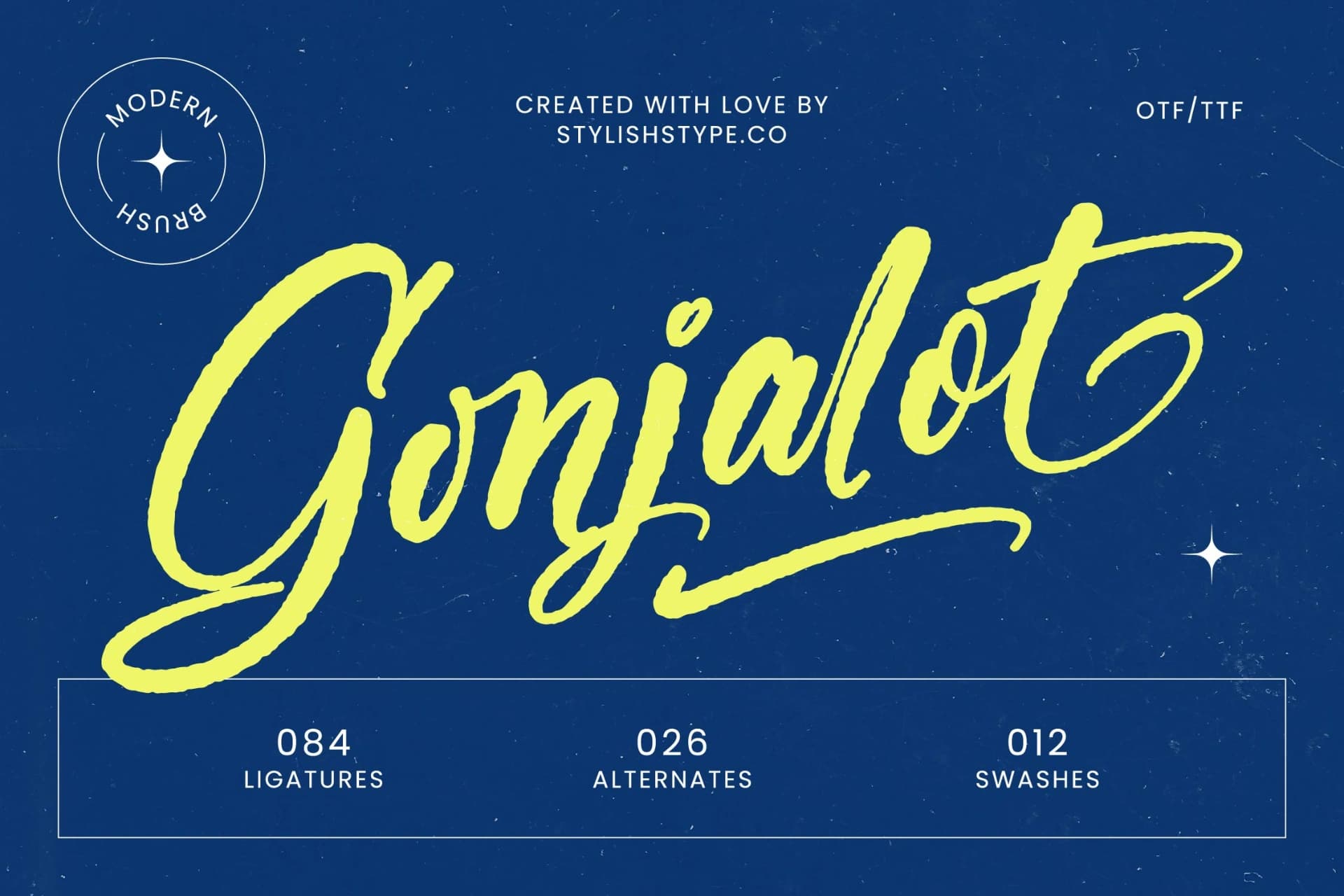 Preview of Gonjalot - Modern Brush Font font