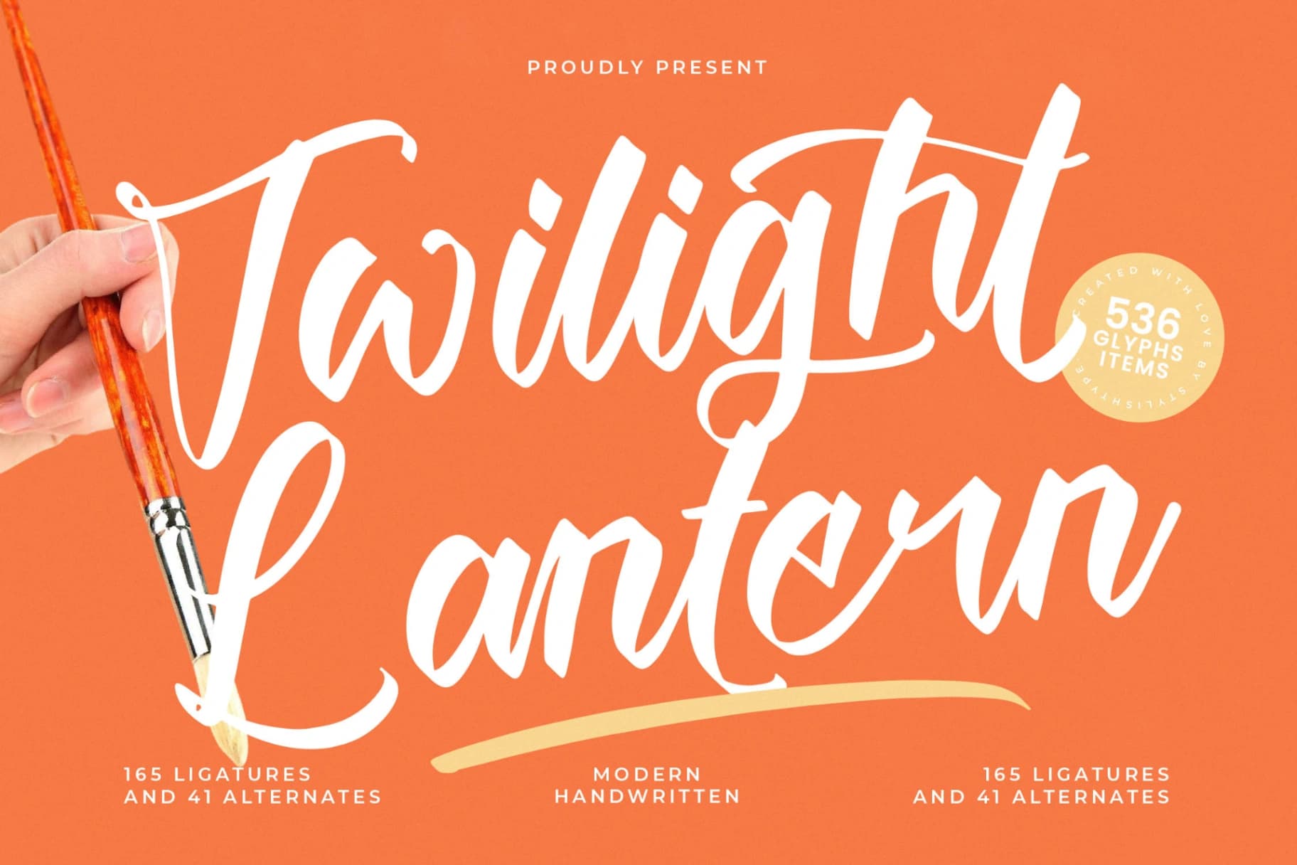 Preview of Twilight Lantern - Modern Handwritten Font font