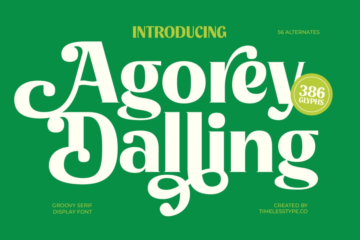 Agorey Dalling - Groovy Serif Display Font font preview 1