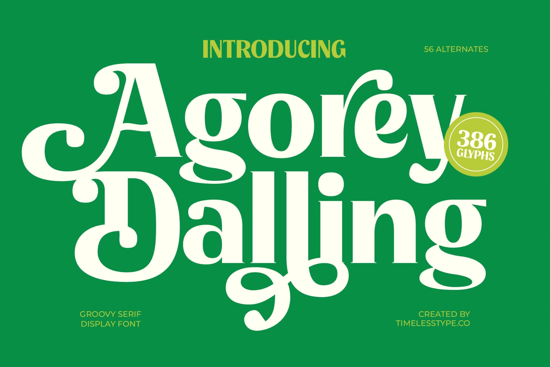 Preview 1 for Agorey Dalling - Groovy Serif Display Font