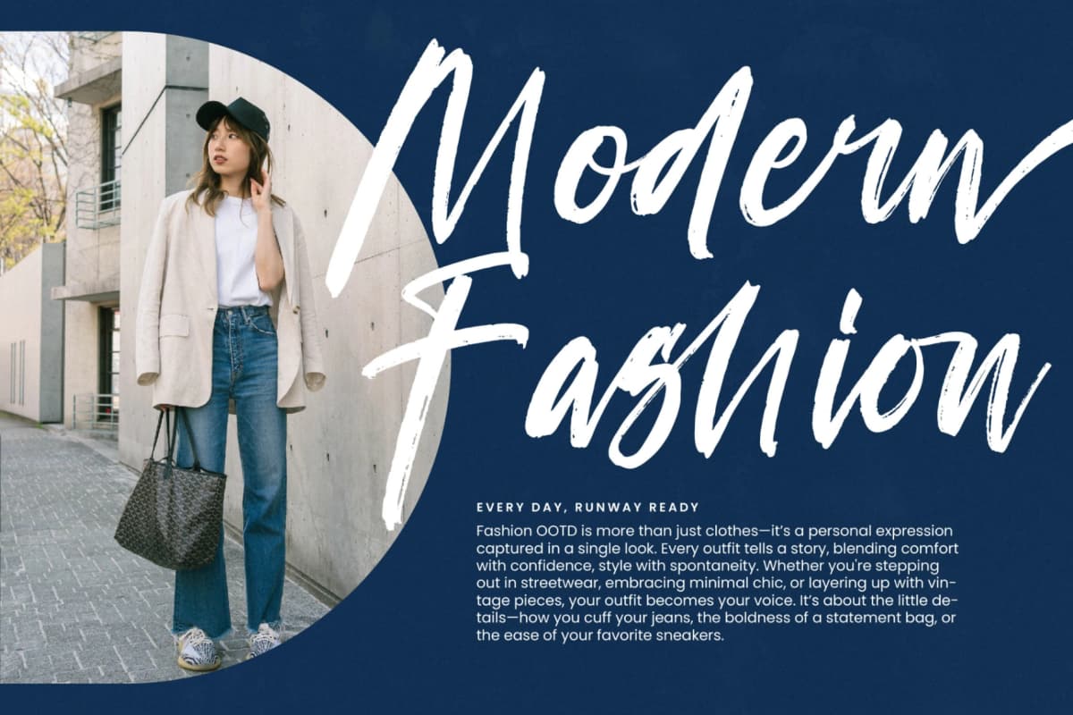 Project Humble – Modern Handbrush Font font preview 3