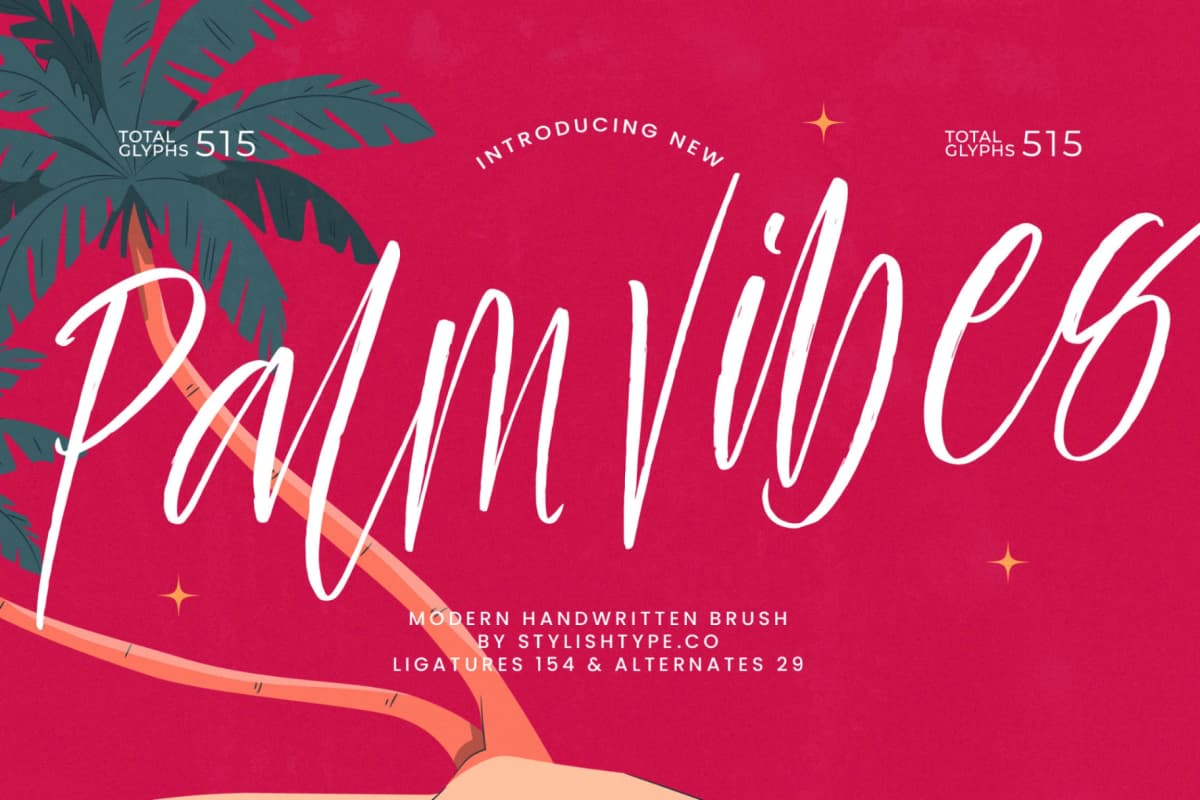 Palm Vibes - Modern Handwritten Font font preview