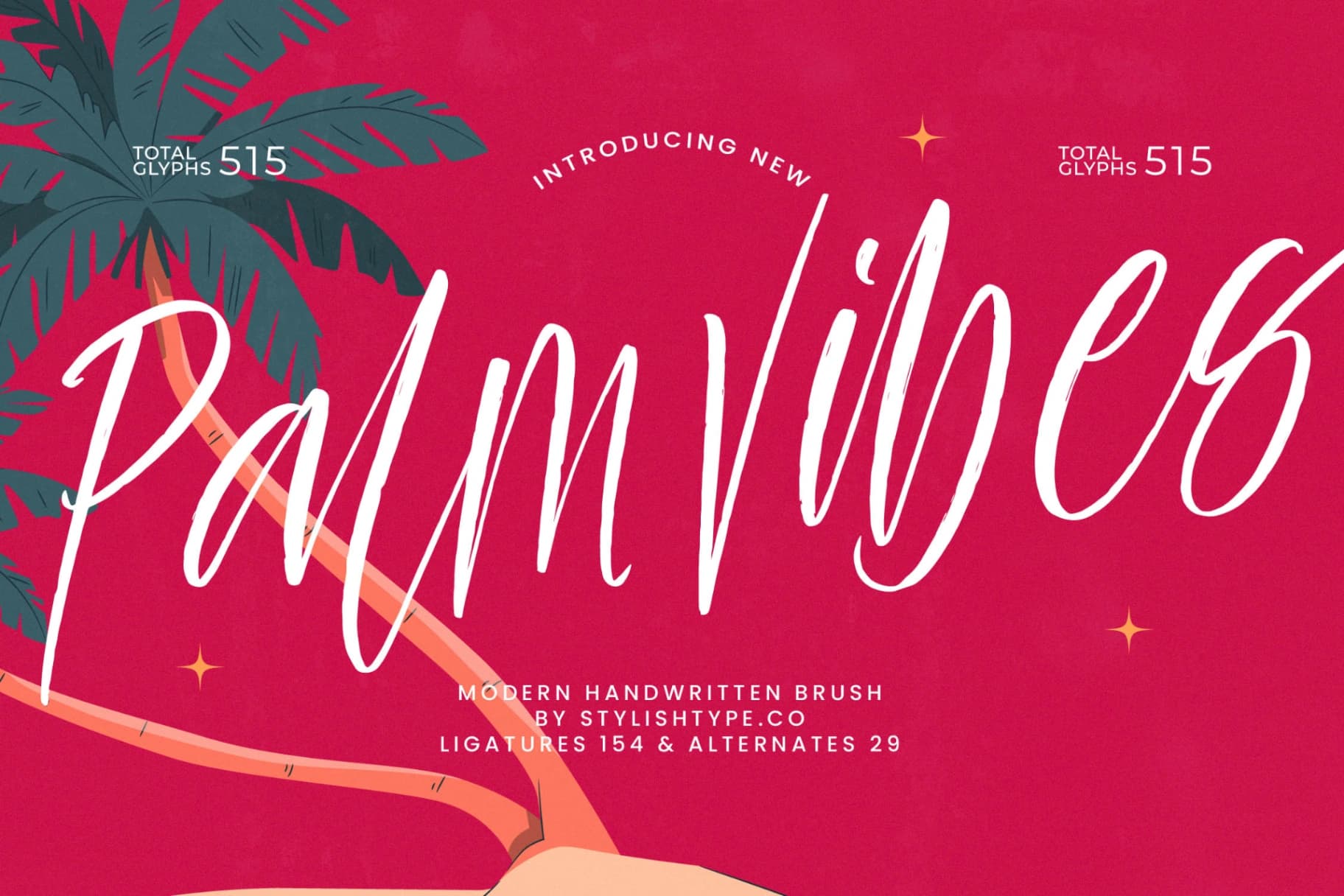 Preview of Palm Vibes - Modern Handwritten Font font