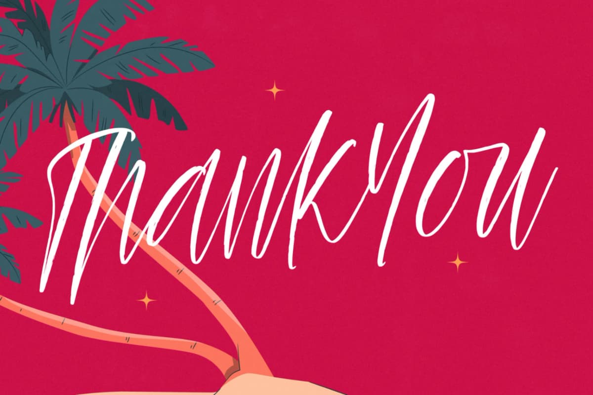 Palm Vibes - Modern Handwritten Font font preview 20
