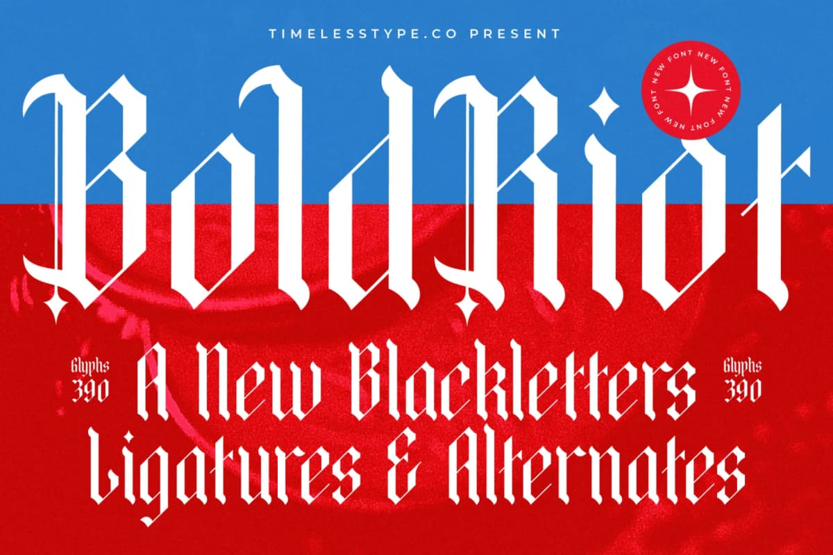 Preview 1 for Bold Riot - New Blackletter Font