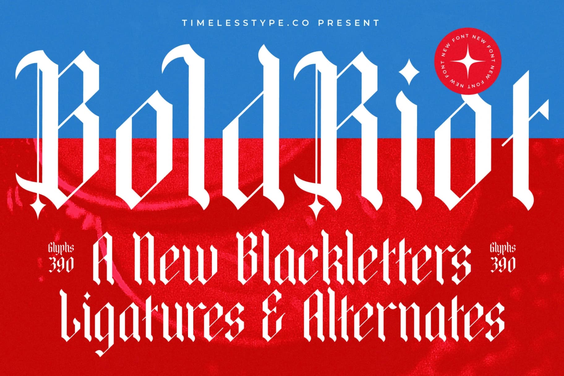 Preview of Bold Riot - New Blackletter Font font