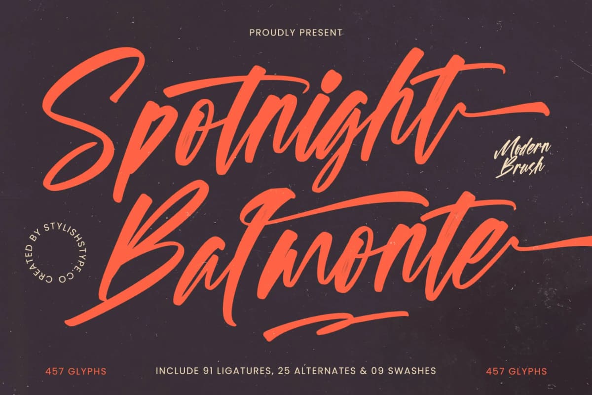 Spotnight Balmonte - Modern Brush Font font preview