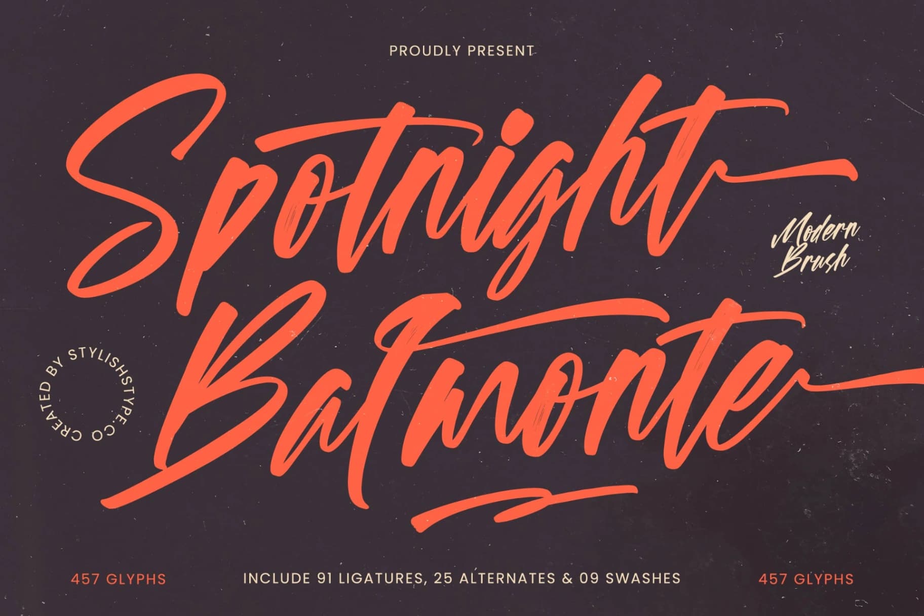 Preview of Spotnight Balmonte - Modern Brush Font font