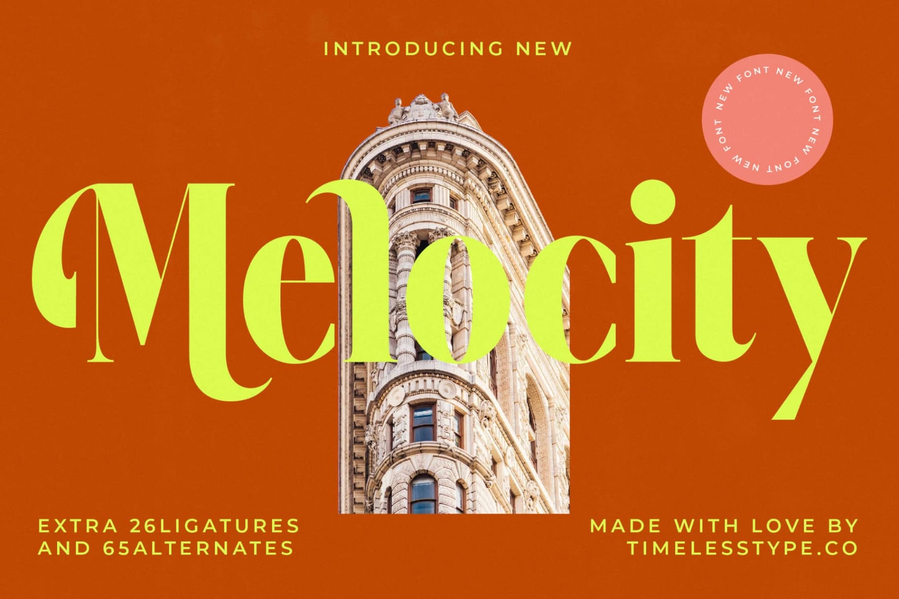 Preview of Melocity - Modern Bold Serif font
