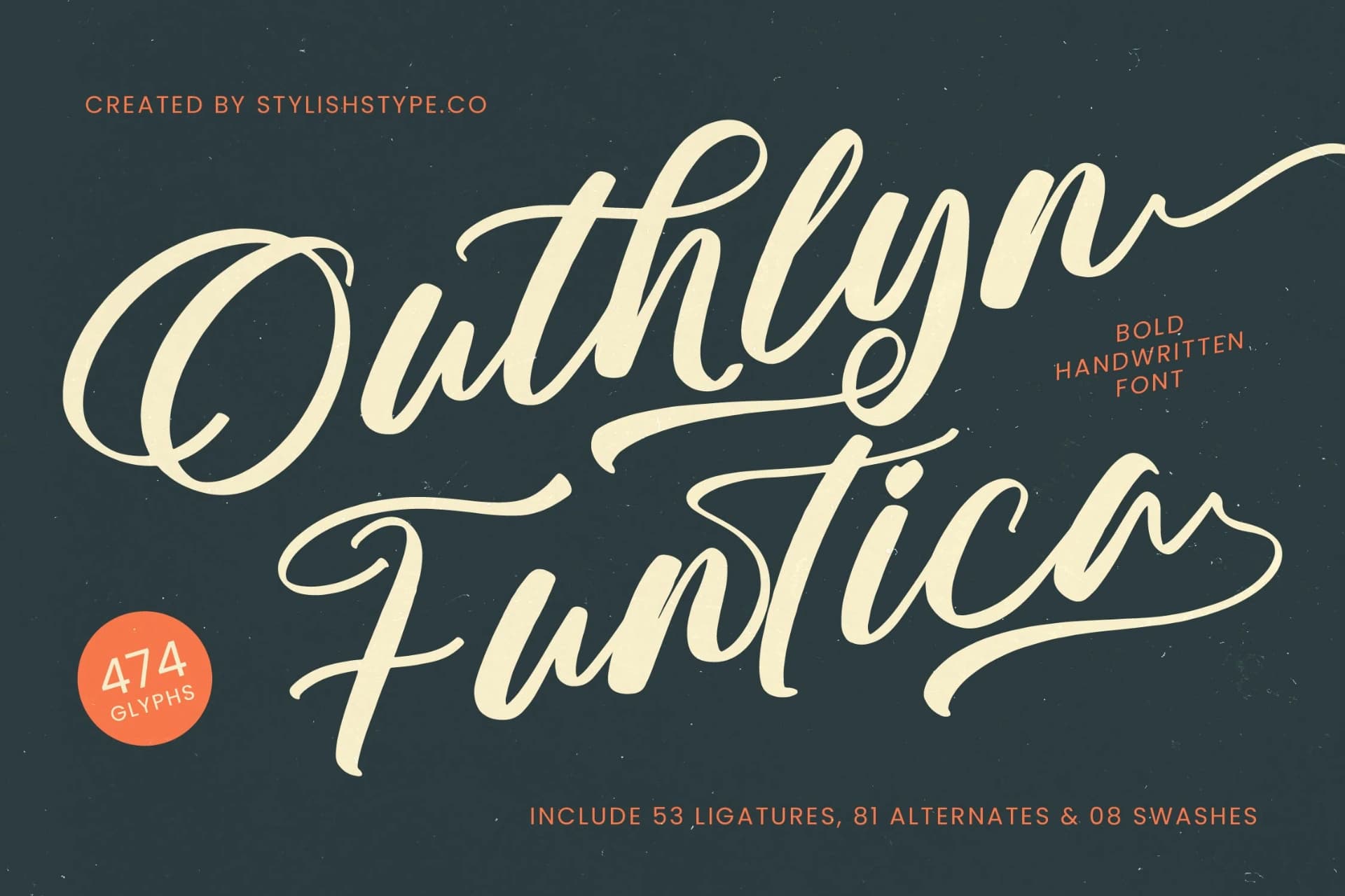 Preview of Outhlyn Funtica - Bold Handwritten Font font