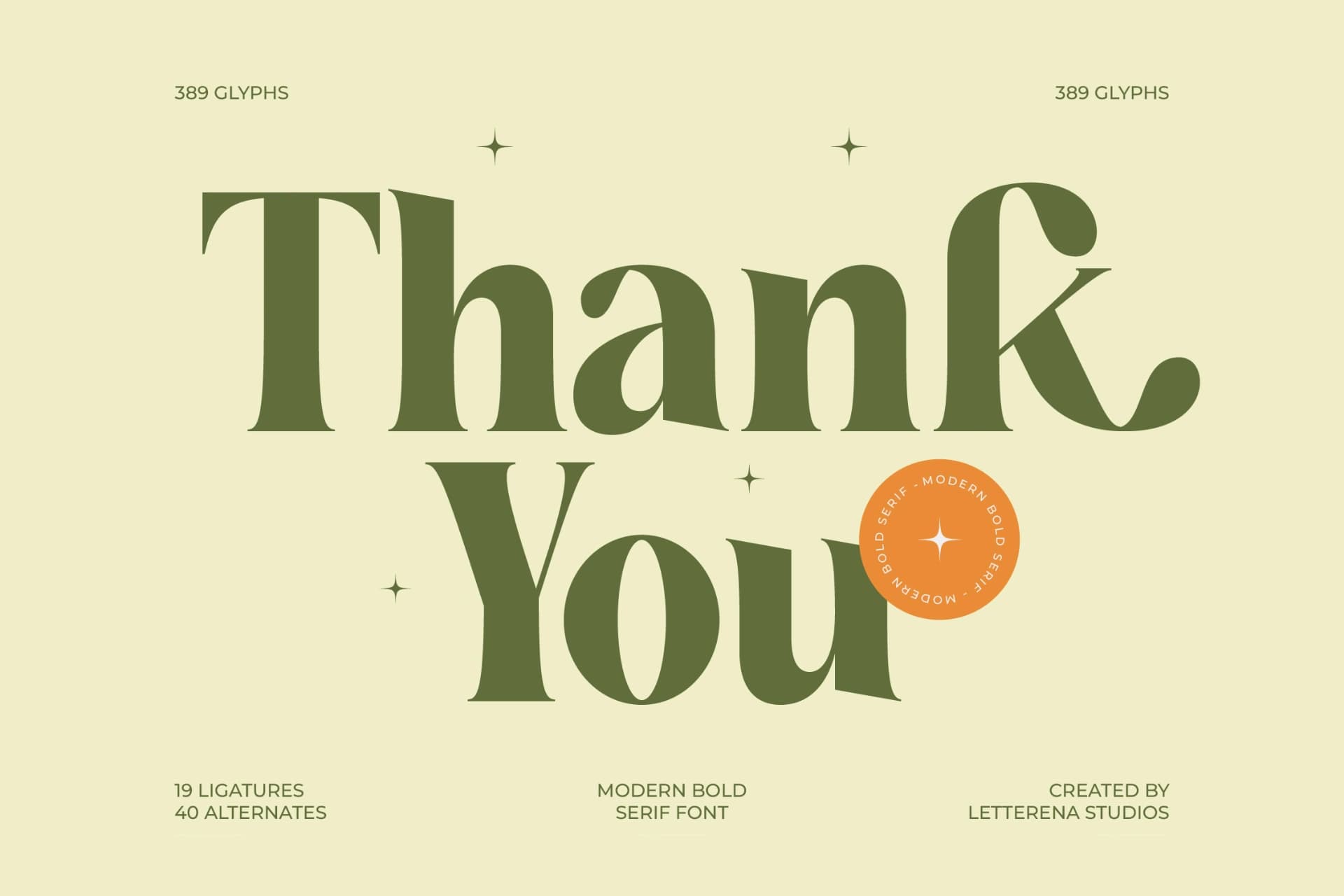 Preview 20 for Buffery Reflika - Modern Bold Serif Font