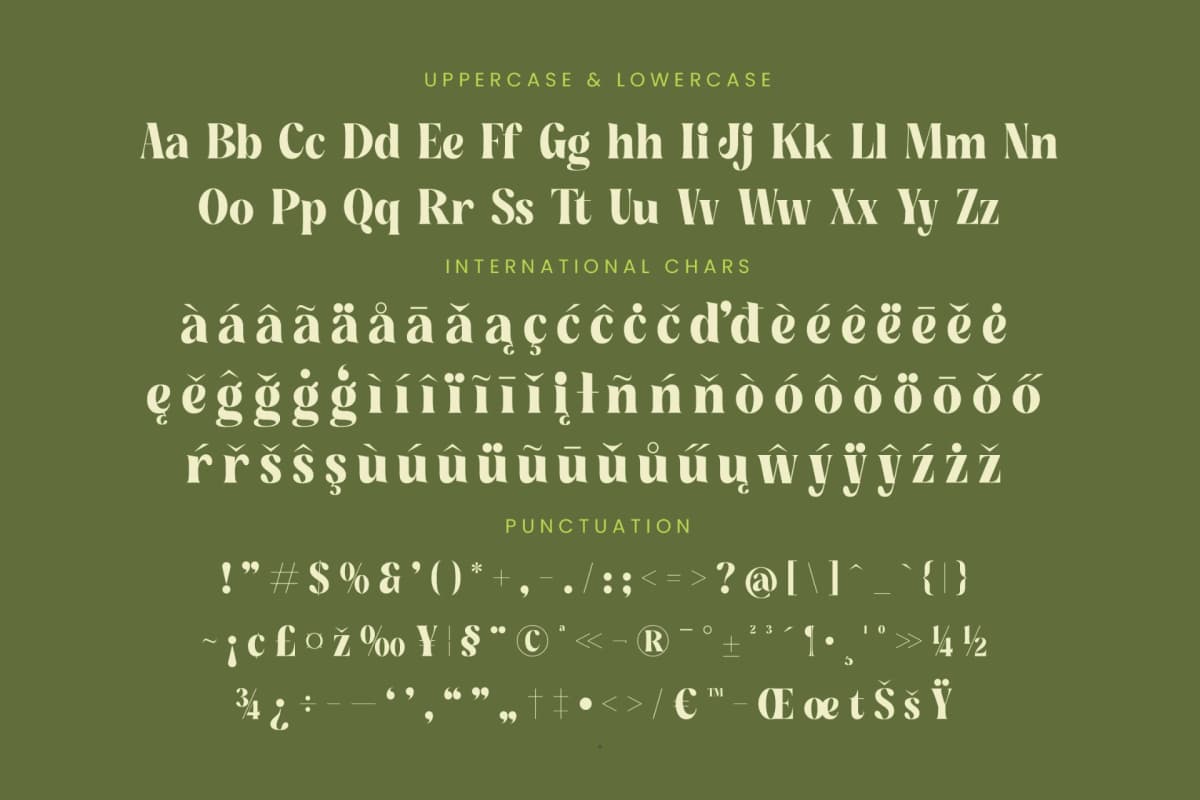 Buffery Reflika - Modern Bold Serif Font font preview 19