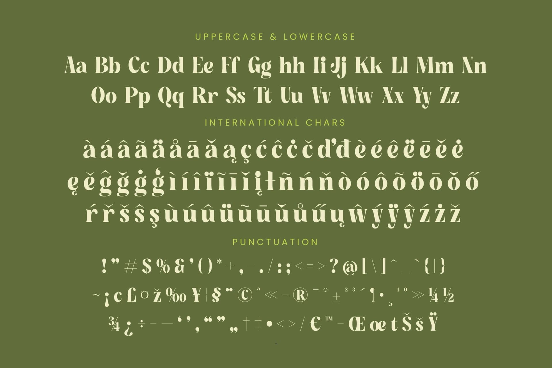 Preview 19 for Buffery Reflika - Modern Bold Serif Font