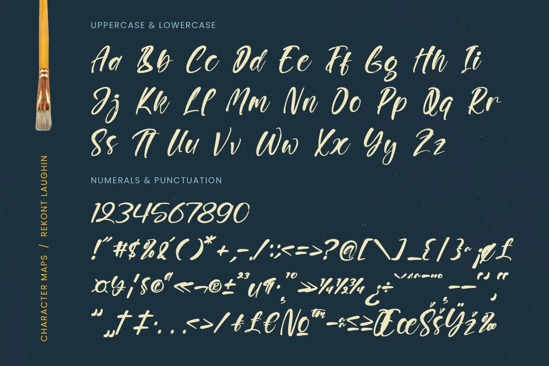 Preview 18 for Rekont Laughin - Bold Brush Font