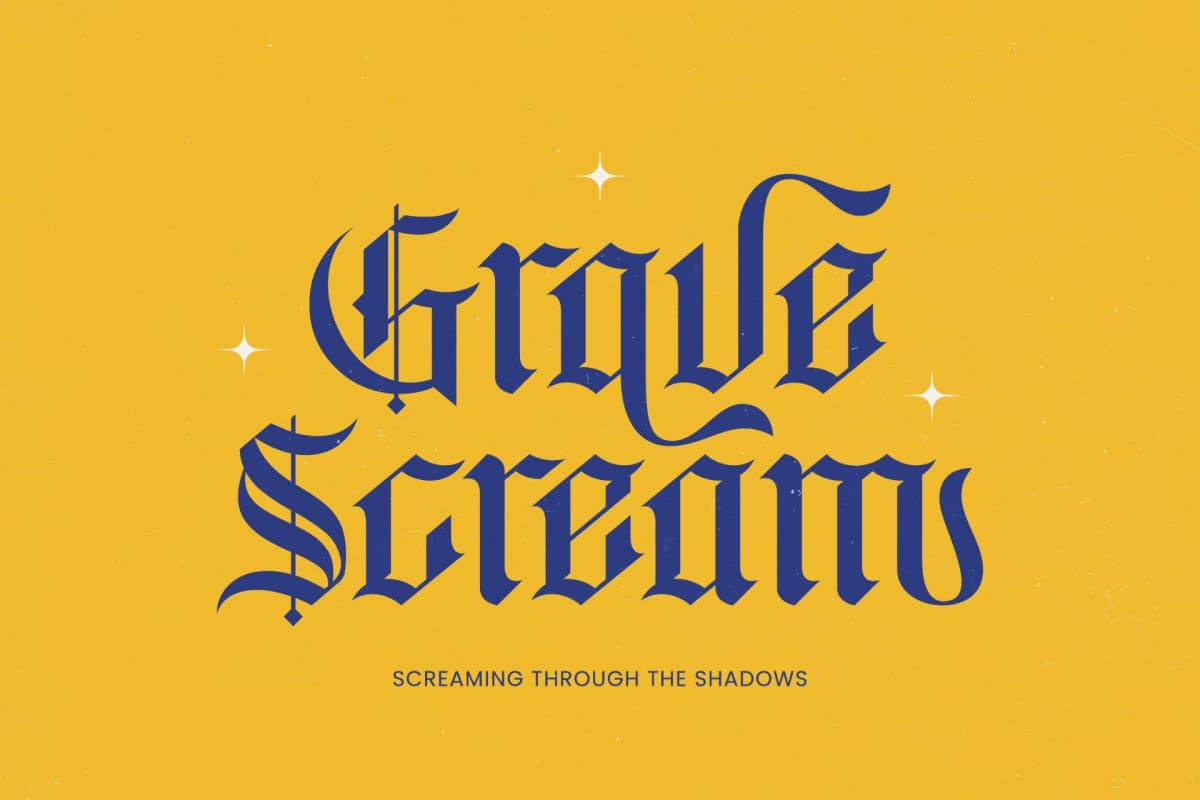 Bluster Elation - Stylish Blackletter Font font preview 11