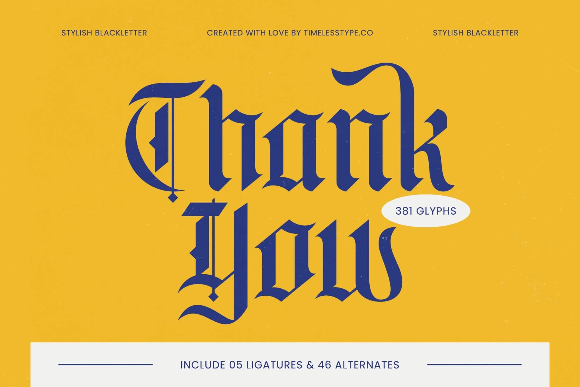 Preview 20 for Bluster Elation - Stylish Blackletter Font