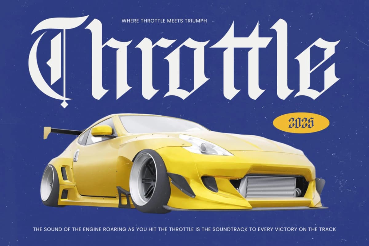 Bluster Elation - Stylish Blackletter Font font preview 12