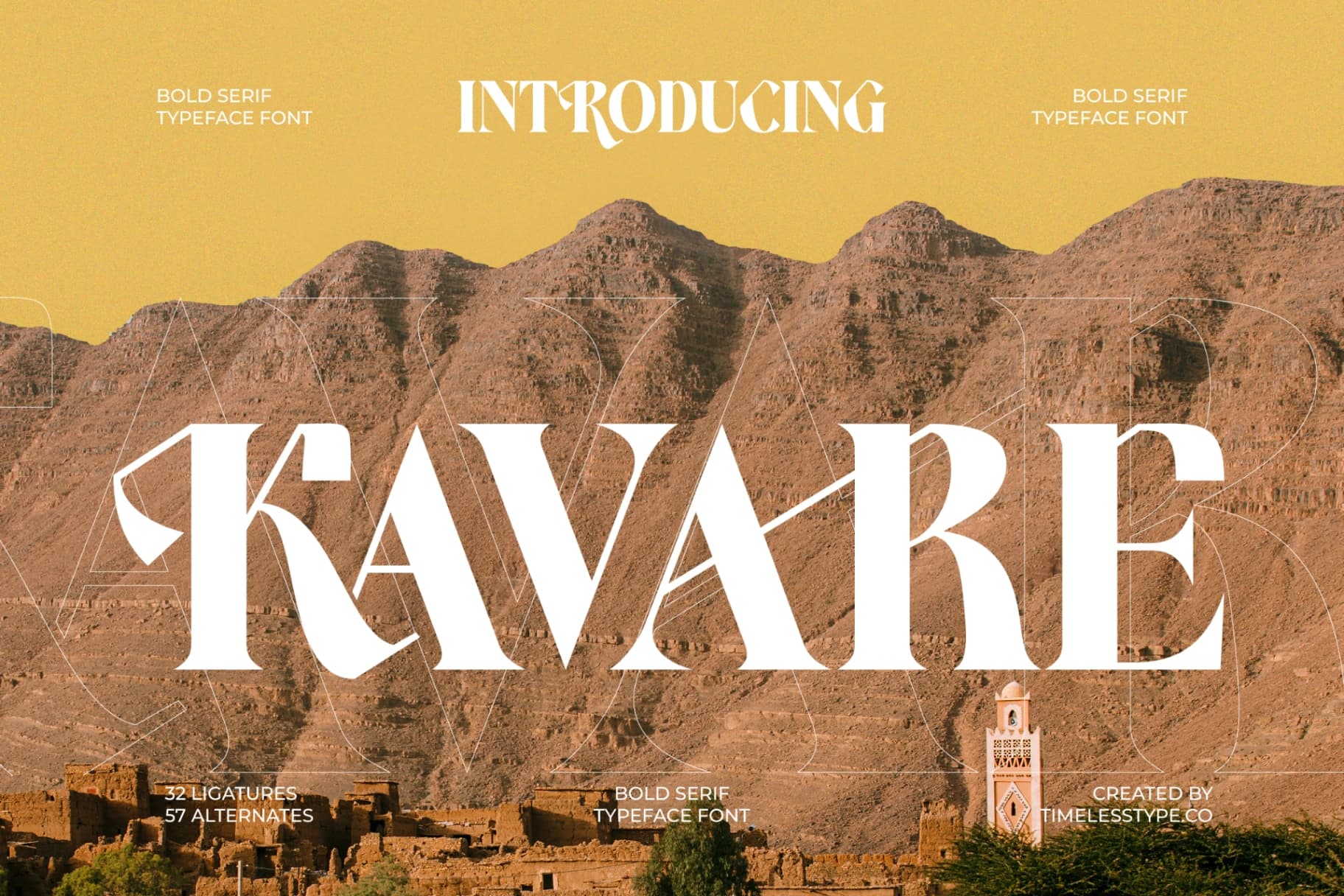 Preview 1 for Kavare - Bold Serif Typeface