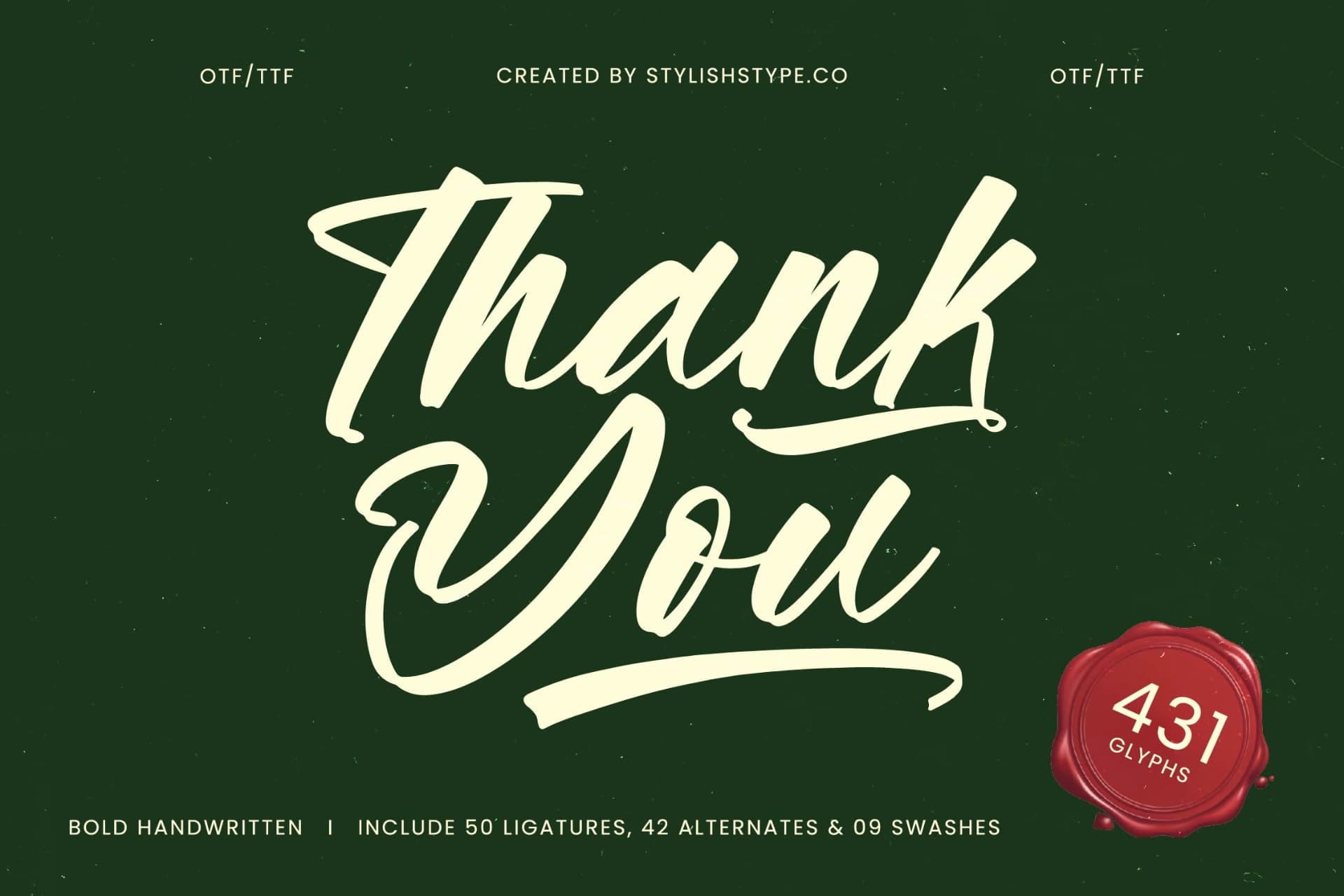 Preview 20 for Vaughn Daniel - Bold Handwritten Font
