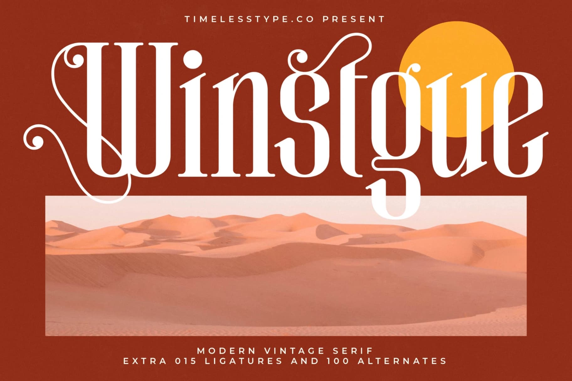 Preview of Winstgue - Modern Vintage Serif font
