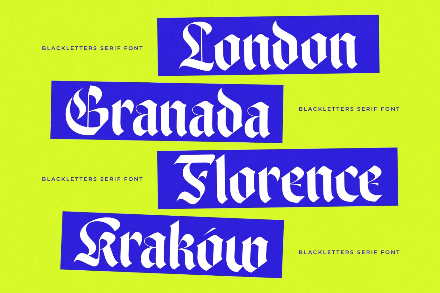 Preview 6 for Wilfred Knights - Blackletter Serif Font