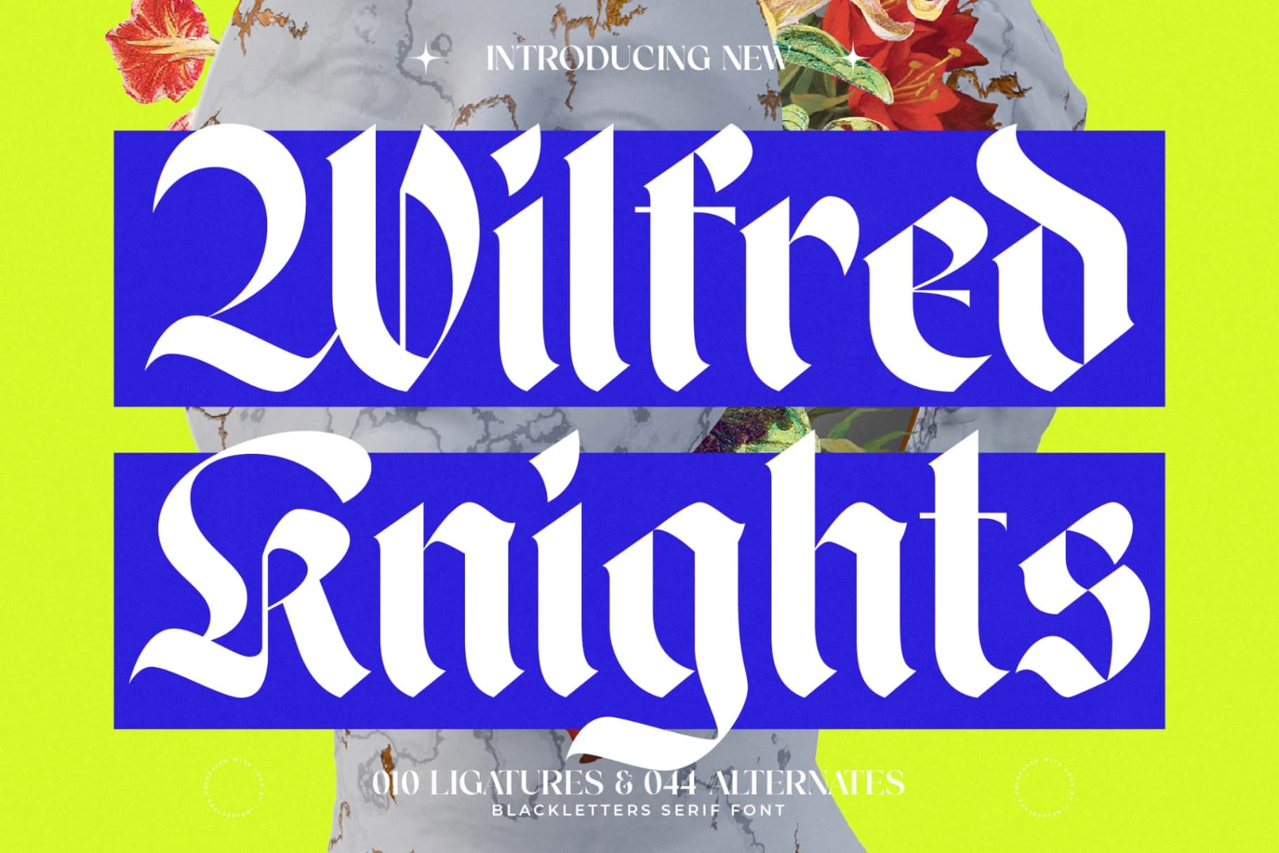 Preview of Wilfred Knights - Blackletter Serif Font font