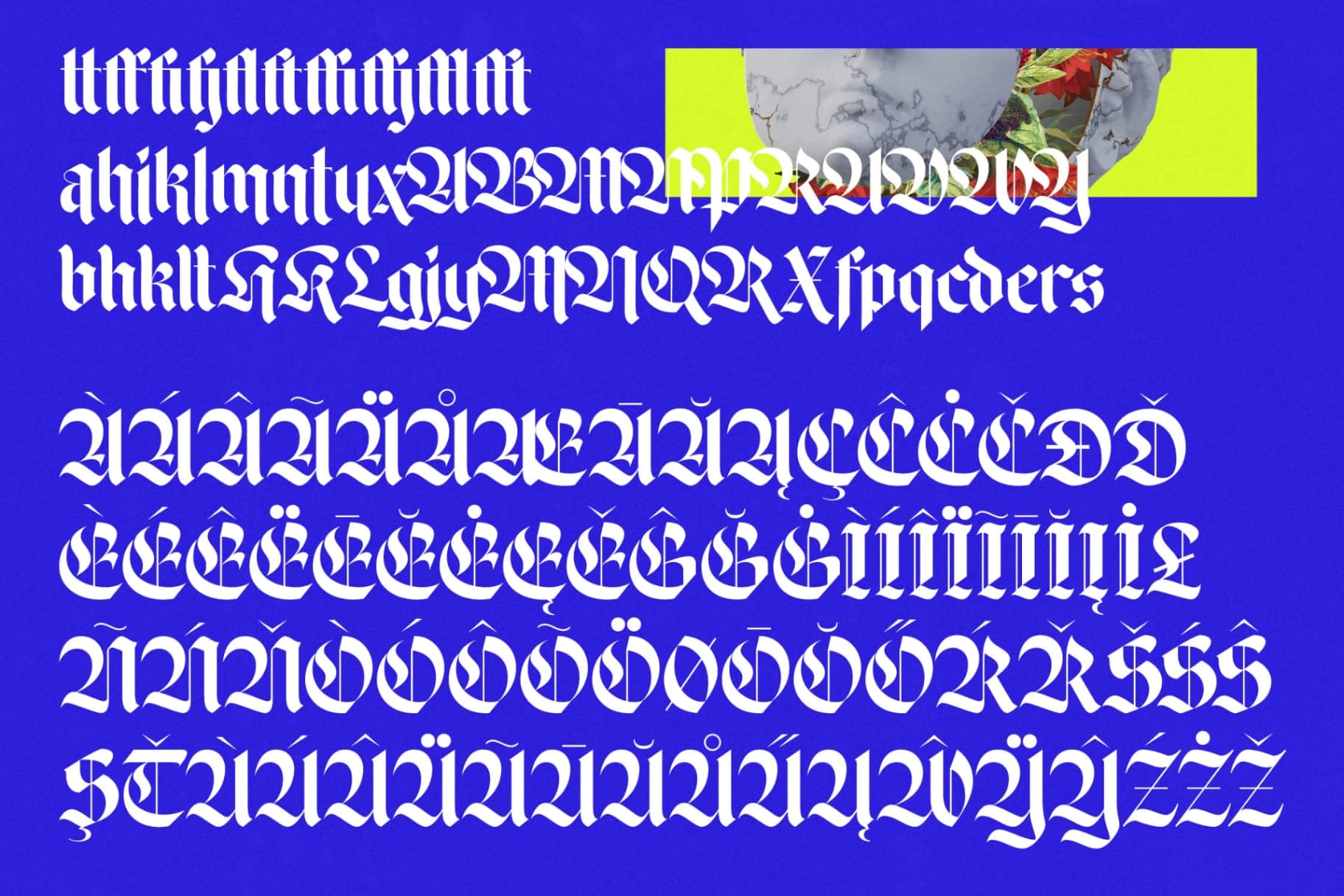 Preview 19 for Wilfred Knights - Blackletter Serif Font