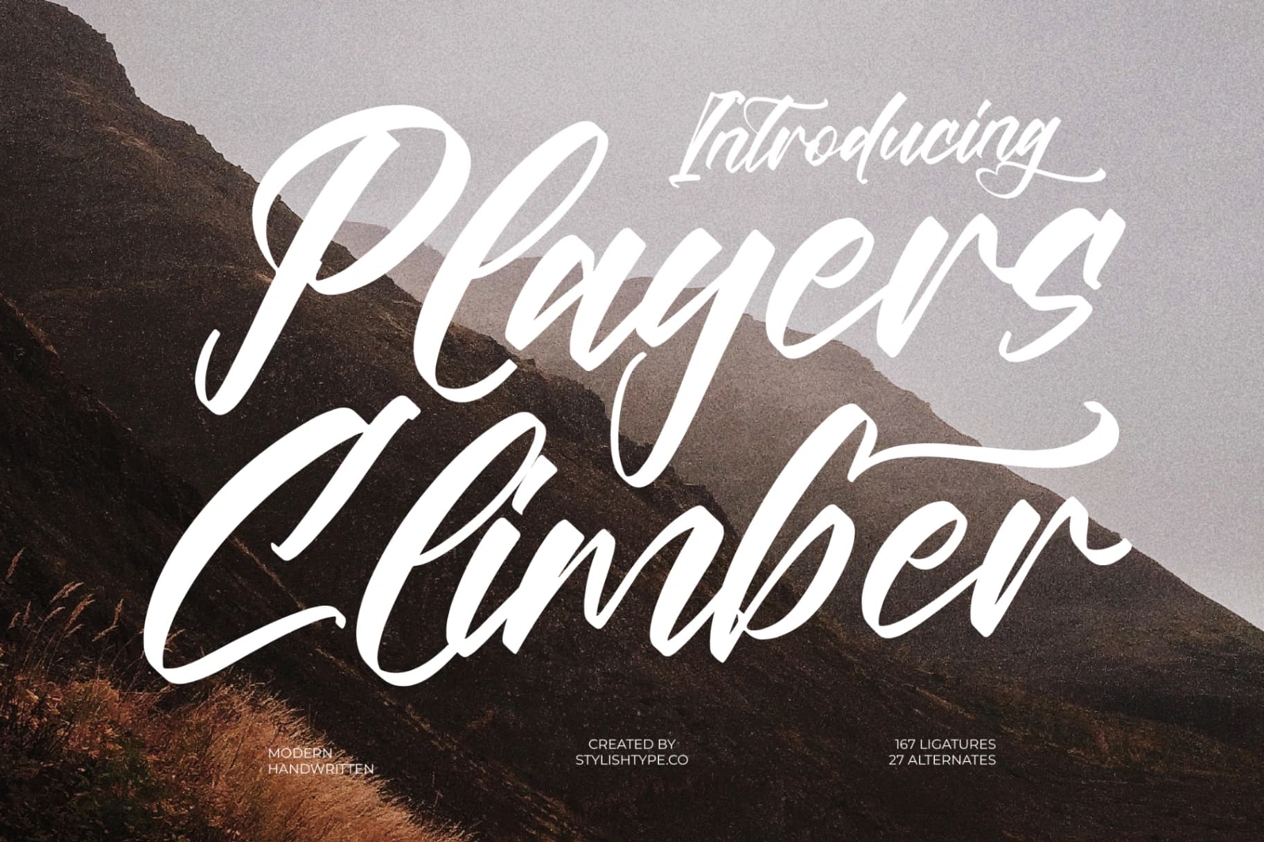 Preview of Players Climber - Modern Handwritten Font font