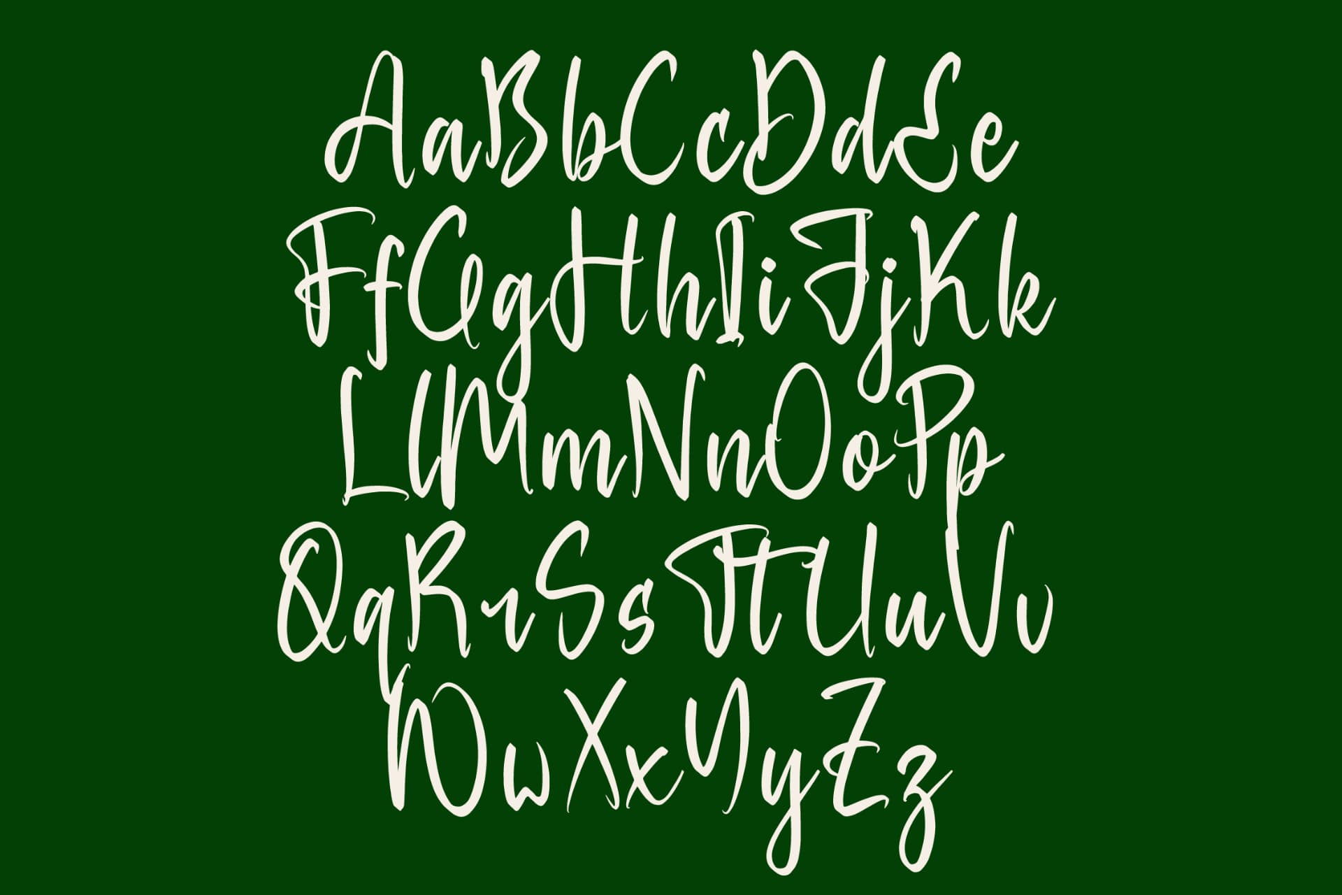 Preview 14 for Baghera Thenetta - Modern Handwritten Font